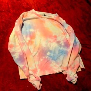 Tie die shirt with multiple colors
